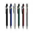 Soft Rubber Finish Click Metal Ballpoint Stylus Pen | https://www.bestnamebadges.com