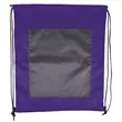 Large Front Pocket Dual Color Drawstring Backpack | https://www.bestnamebadges.com