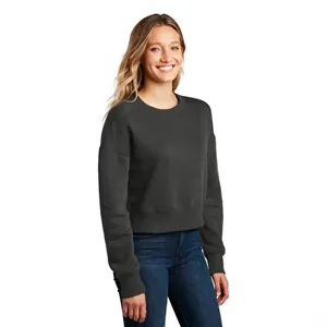District Women's Perfect Weight Fleece Cropped Crew | https://www.bestnamebadges.com