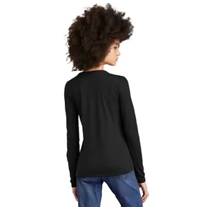 District Women's Perfect Tri Long Sleeve V-Neck Tee | https://www.bestnamebadges.com