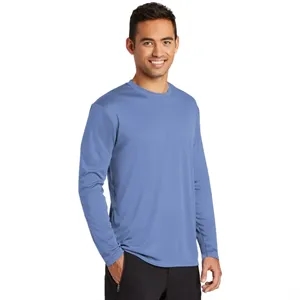 Port & Company Long Sleeve Performance Tee. | https://www.bestnamebadges.com