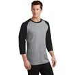 Port & Company Core Blend 3/4-Sleeve Raglan Tee. | https://www.bestnamebadges.com