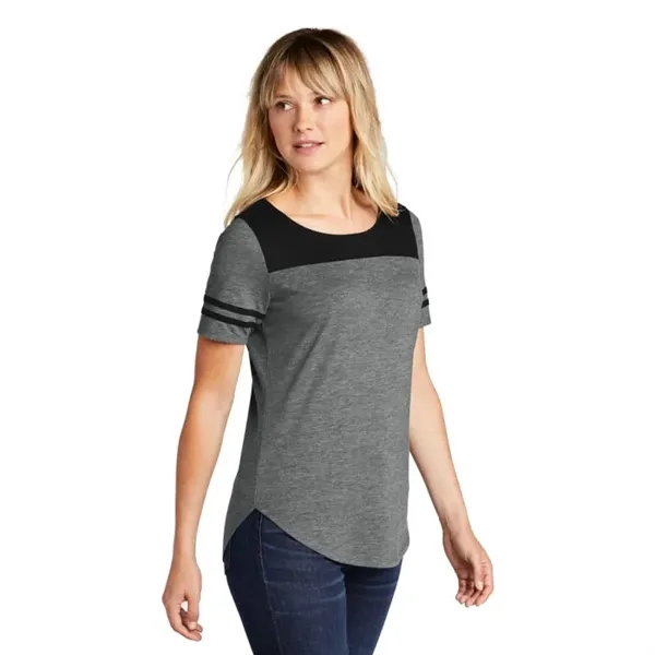 Sport-Tek Women's PosiCharge Tri-Blend Wicking Fan Tee.