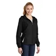 Sport-Tek Women's Colorblock Hooded Raglan Jacket. | https://www.bestnamebadges.com