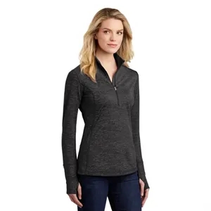 Sport-Tek Women's Sport-Wick Stretch Reflective Heather 1... | https://www.bestnamebadges.com