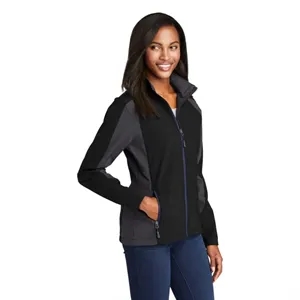 Sport-Tek Women's Colorblock Soft Shell Jacket. | https://www.bestnamebadges.com