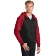 Sport-Tek Sport-Wick Varsity Fleece Full-Zip Hooded Jacket. | https://www.bestnamebadges.com