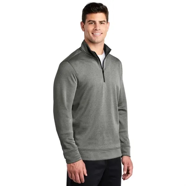 Sport-Tek PosiCharge Sport-Wick Heather Fleece 1/4-Zip Pu...