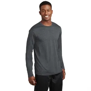 Sport-Tek Long Sleeve Heather Contender Tee. | https://www.bestnamebadges.com