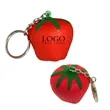 Strawberry Shaped Squeeze Stress Reliever Keychain | https://www.bestnamebadges.com