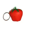 Strawberry Shaped Squeeze Stress Reliever Keychain | https://www.bestnamebadges.com