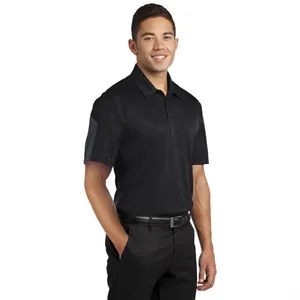 Sport-Tek PosiCharge Active Textured Colorblock Polo. | https://www.bestnamebadges.com