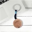 Floating Wood Cork Ball Keychain | https://www.bestnamebadges.com