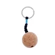 Floating Wood Cork Ball Keychain | https://www.bestnamebadges.com