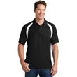 Sport-Tek Dry Zone Colorblock Raglan Polo. | https://www.bestnamebadges.com