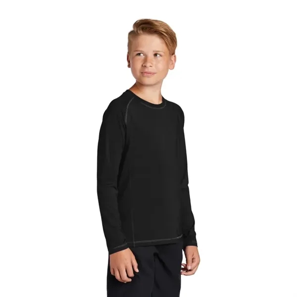 Sport-Tek Youth Long Sleeve Rashguard Tee.