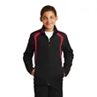 Sport-Tek Youth Colorblock Raglan Jacket. | https://www.bestnamebadges.com