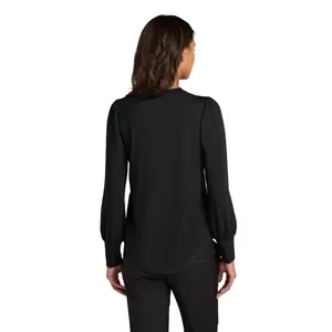 Mercer+Mettle Women's Stretch Jersey Long Sleeve Blouson Top | https://www.bestnamebadges.com