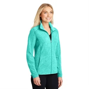 Port Authority Women's Heather Microfleece Full-Zip Jacket. | https://www.bestnamebadges.com
