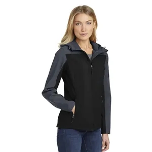 Port Authority Women's Hooded Core Soft Shell Jacket. | https://www.bestnamebadges.com