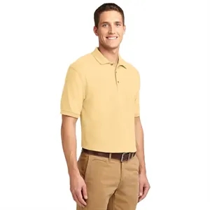 Port Authority Extended Size Silk Touch Polo | https://www.bestnamebadges.com