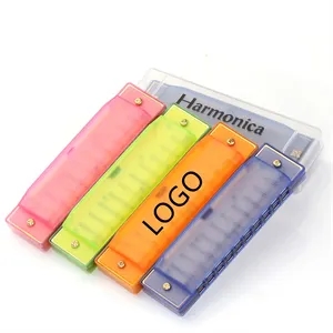 Kids Clearly Colorful Translucent Harmonica