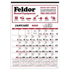 Contractor's 12-Sheet Calendar | https://www.bestnamebadges.com