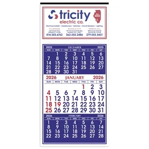 3-Month Display Apron Calendar | https://www.bestnamebadges.com