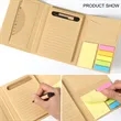 Multifunctional Kraft Paper Sticky Note Set With Pen Ruler | https://www.bestnamebadges.com