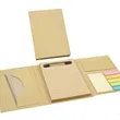 Multifunctional Kraft Paper Sticky Note Set With Pen Ruler | https://www.bestnamebadges.com