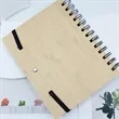 Bamboo Spiral Notebook with Elastic Band, Eco-Friendly Cover | https://www.bestnamebadges.com