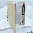 Bamboo Spiral Notebook with Elastic Band, Eco-Friendly Cover | https://www.bestnamebadges.com