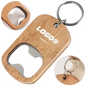 Wooden Bottle Opener Keychain For Beer Outdoor Travel Use