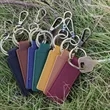 Custom PU Leather Keychain With Clip Ring For Car Gifts | https://www.bestnamebadges.com