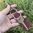 Custom PU Leather Keychain With Clip Ring For Car Gifts | https://www.bestnamebadges.com