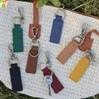 Custom PU Leather Keychain With Clip Ring For Car Gifts | https://www.bestnamebadges.com