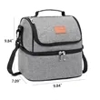 Insulated Lunch Bag With Double Compartment And Strap | https://www.bestnamebadges.com