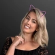 EL Wire Cat Ears Headband | https://www.bestnamebadges.com