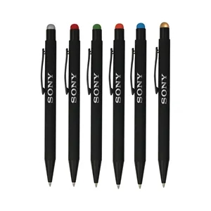 Union Printed - Click Metal Ballpoint Pen w/ Stylus 