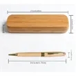 Personalized Bamboo Wood Pen & Case Set | https://www.bestnamebadges.com