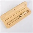 Personalized Bamboo Wood Pen & Case Set | https://www.bestnamebadges.com