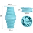 16.9Oz. Portable Collapsible  Silicone Water Bottles | https://www.bestnamebadges.com