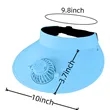 Adjustable Portable Fan Cap for Outdoor Adventures | https://www.bestnamebadges.com