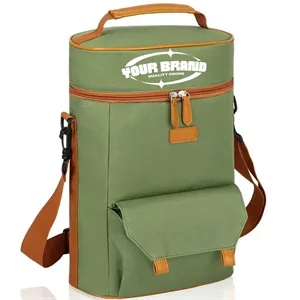 Waterproof 2 Wine Bottle Pockets Portable Picnic Beach Bag