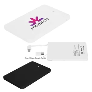 Slim 2500 MAH 3-In-1 Power Bank | https://www.bestnamebadges.com