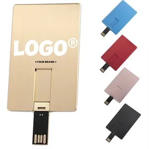 8GB Portable Metal Business Card USB Flash Drive Storage