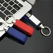 Swivel Leather Cover USB Flash Drive | https://www.bestnamebadges.com