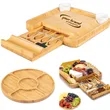Bamboo Cheese Board Set with Fruit Tray | https://www.bestnamebadges.com