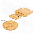 Bamboo Cheese Board Set with Fruit Tray | https://www.bestnamebadges.com
