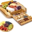 Bamboo Cheese Board Set with Fruit Tray | https://www.bestnamebadges.com